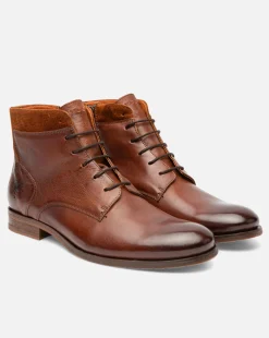 HOWARD 35  Boots Cuir à Lacets Marron Homme