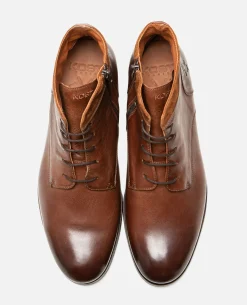 HOWARD 35 Boots Cuir à Lacets Marron Homme