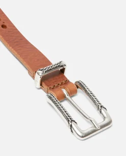 JANIS  Ceinture Femme Made in France Cuir Tannage Végétal Noisette
