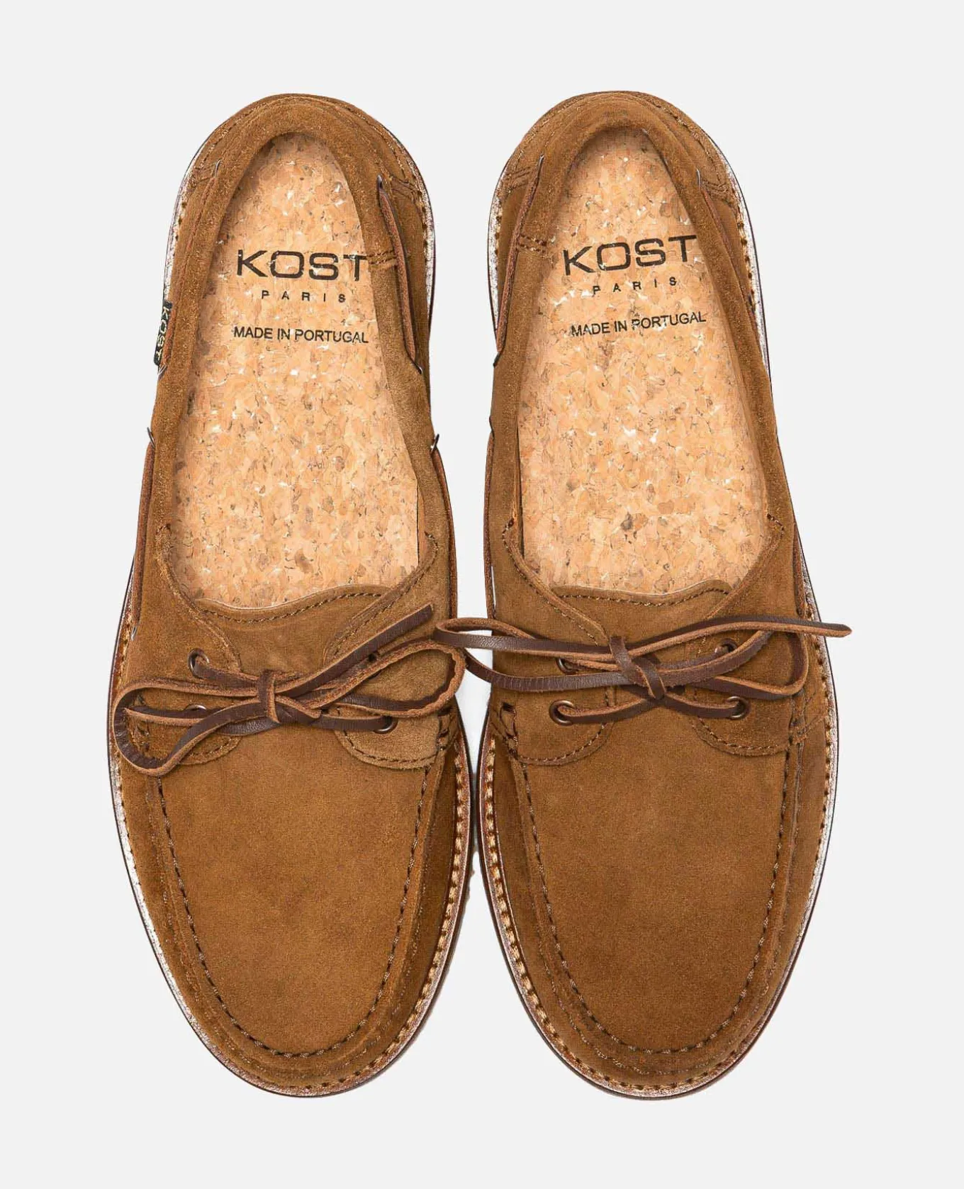 JAX 5 Chaussures Bateau Croûte Velours Marron Homme