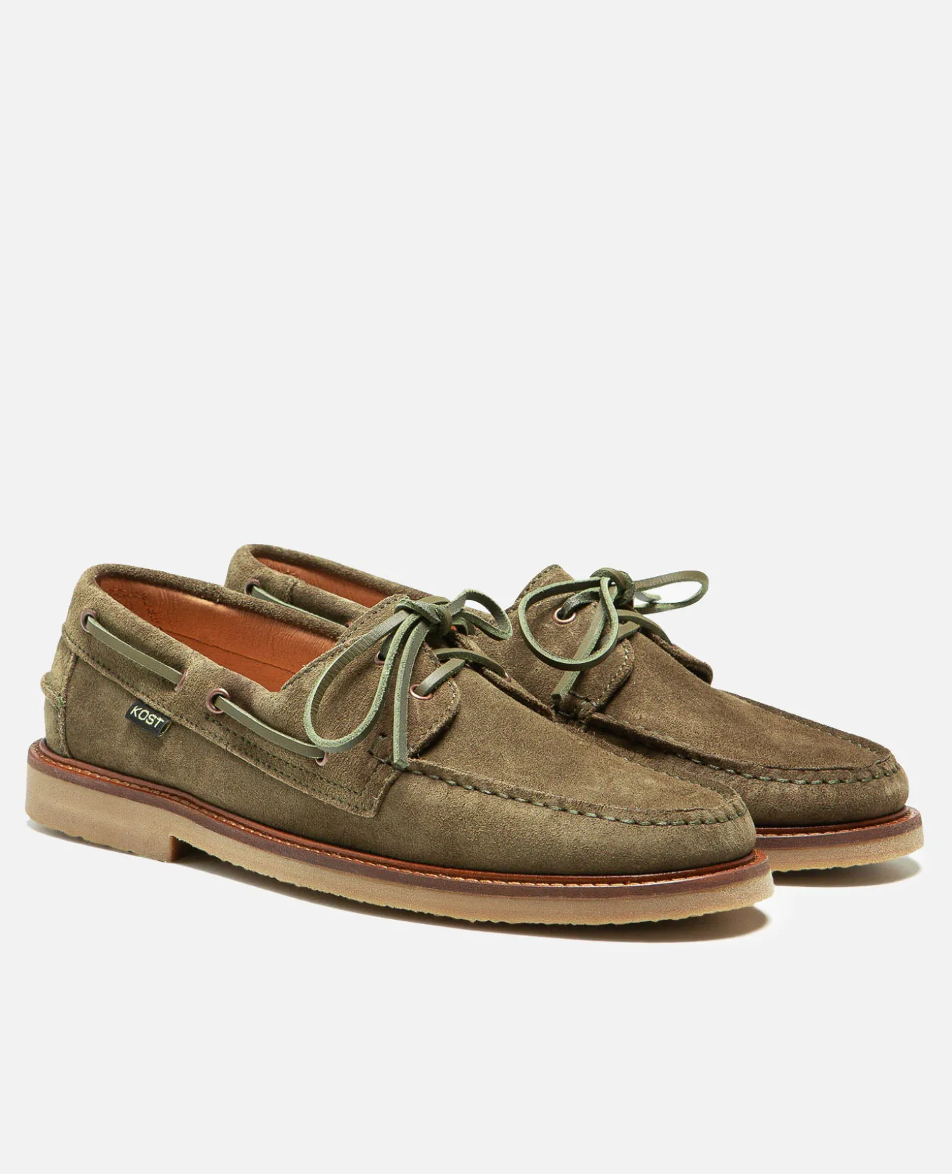 JAX 5 Chaussures Bateau Croûte Velours Vert Homme