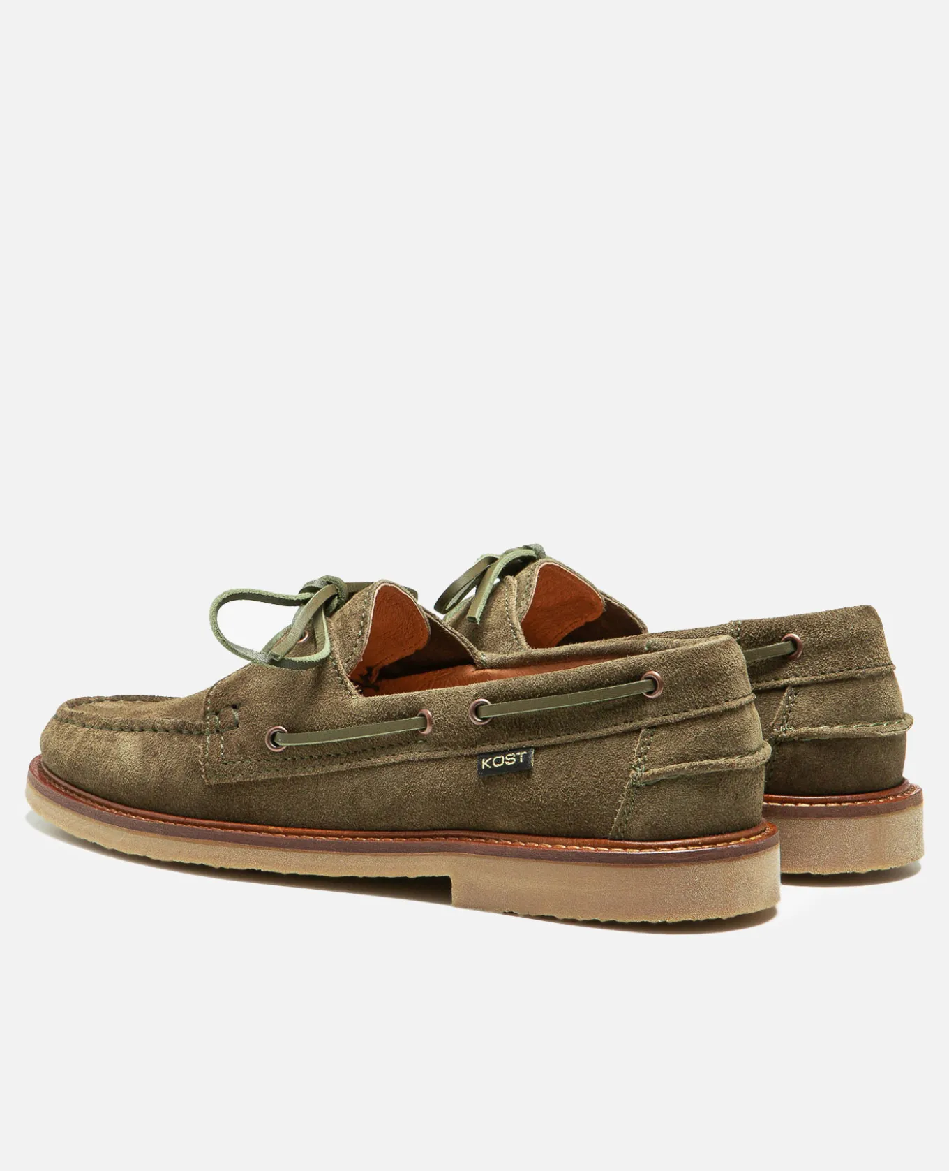 JAX 5 Chaussures Bateau Croûte Velours Vert Homme