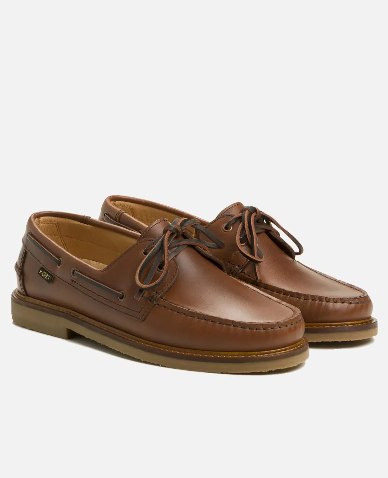 JAX Chaussures Bateau Cuir Marron Homme