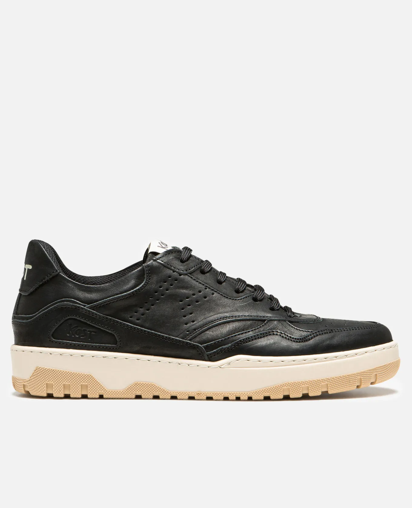 JAYDEN B VGT Sneakers Cuir Tannage Végétal Noir Homme
