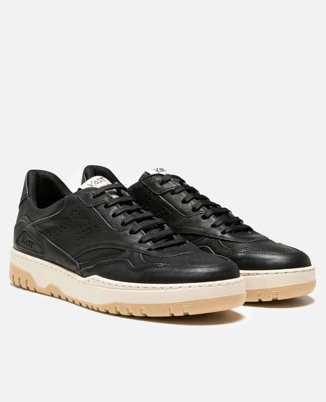 JAYDEN B VGT Sneakers Cuir Tannage Végétal Noir Homme