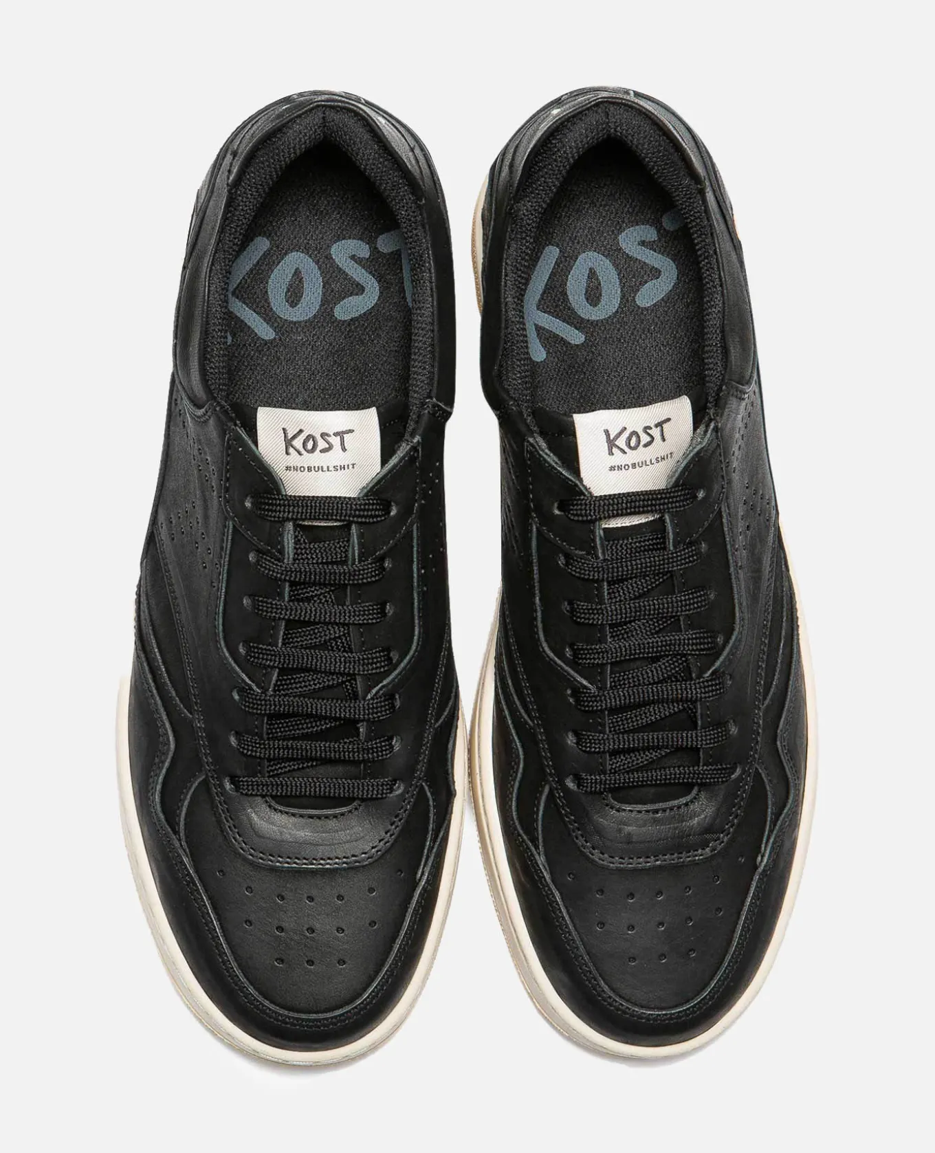 JAYDEN B VGT Sneakers Cuir Tannage Végétal Noir Homme