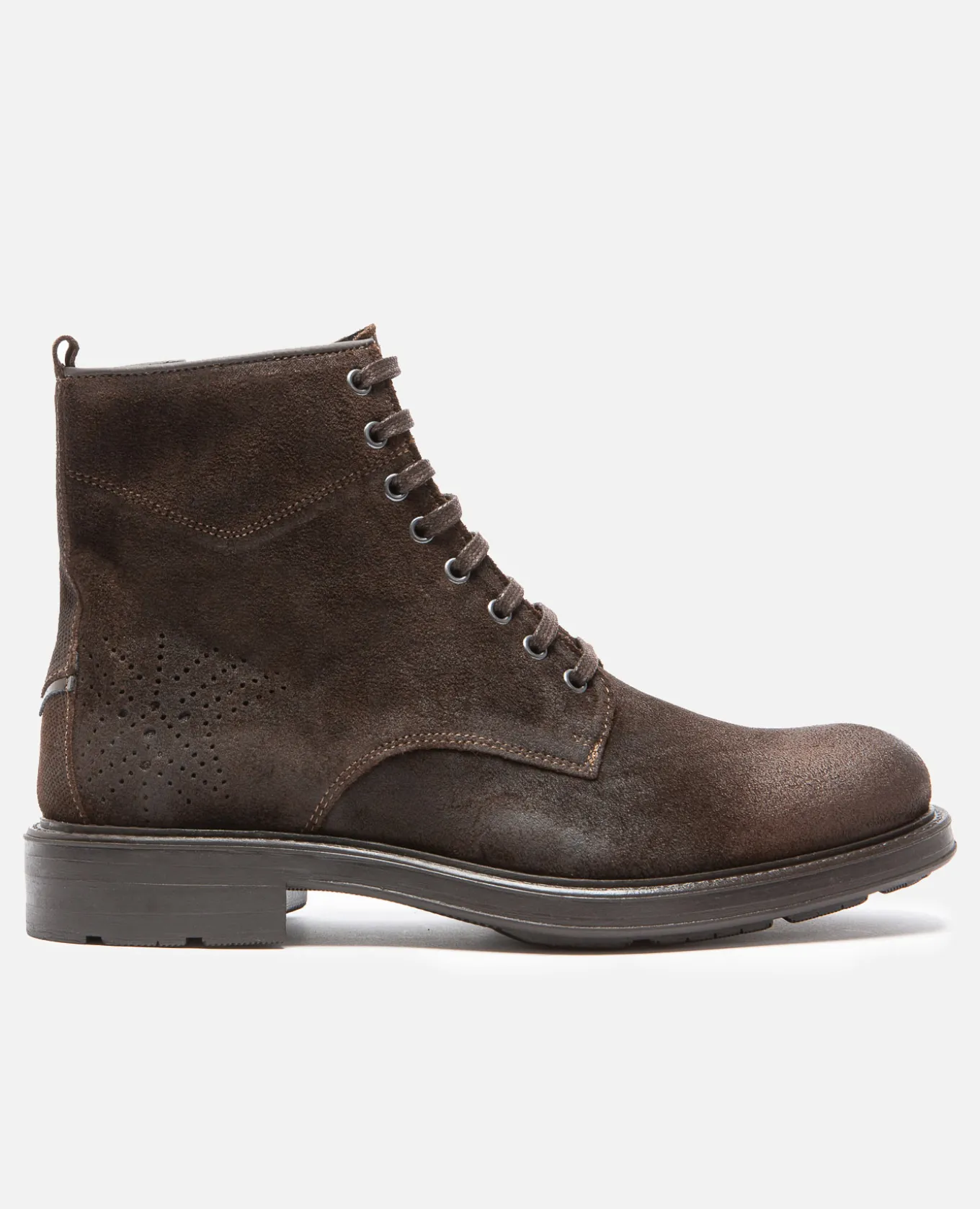 JIMMY 59 Bottines à Lacets Croûte velours Marron Foncé Homme