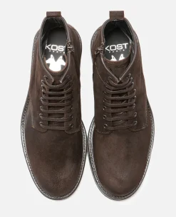 JIMMY 59 Bottines à Lacets Croûte velours Marron Foncé Homme