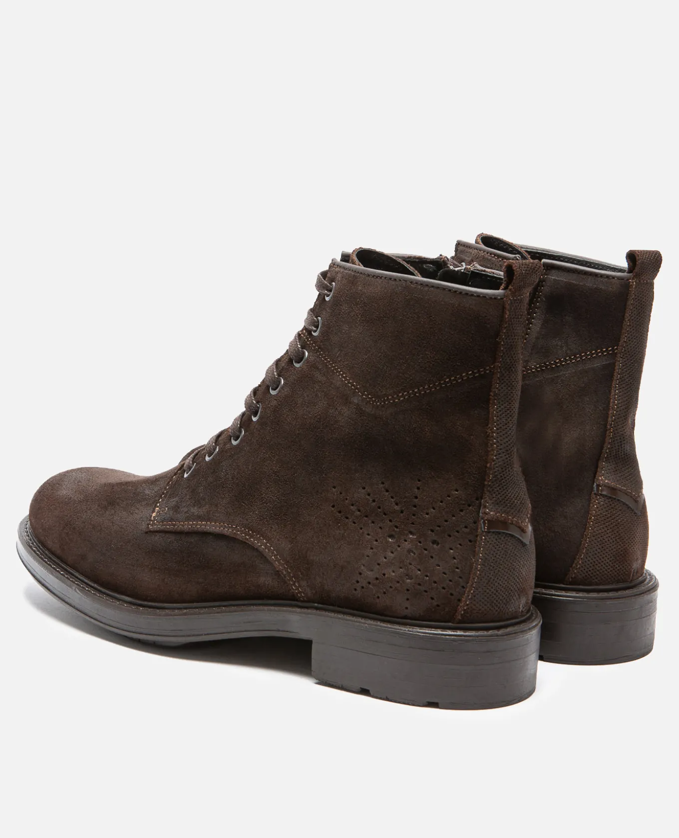 JIMMY 59 Bottines à Lacets Croûte velours Marron Foncé Homme