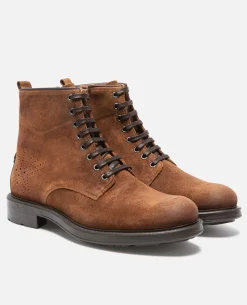 JIMMY 59  Bottines à Lacets Croûte velours Marron Homme