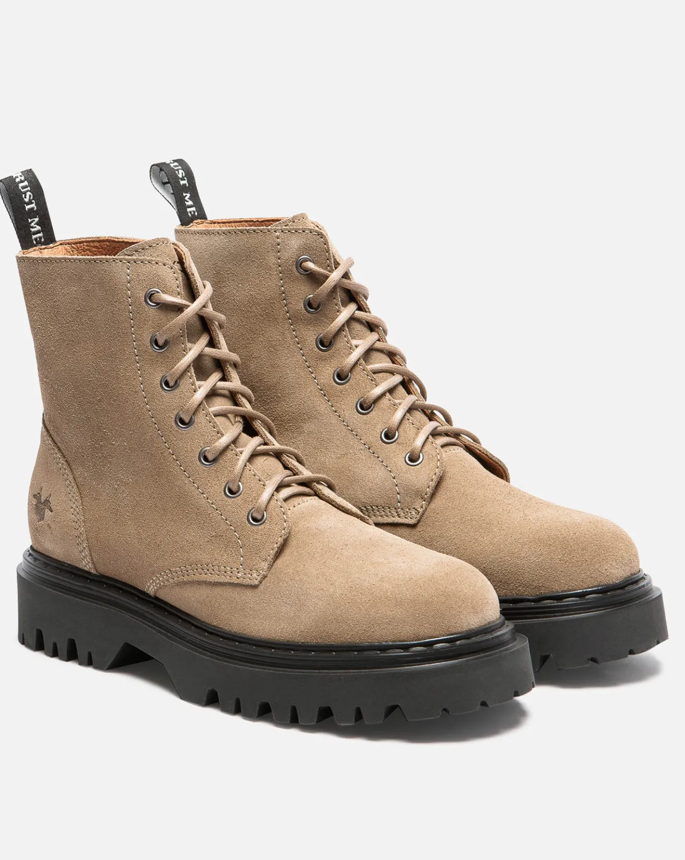 JOYCE 5 Bottines Chunky Croûte velours Beige Femme