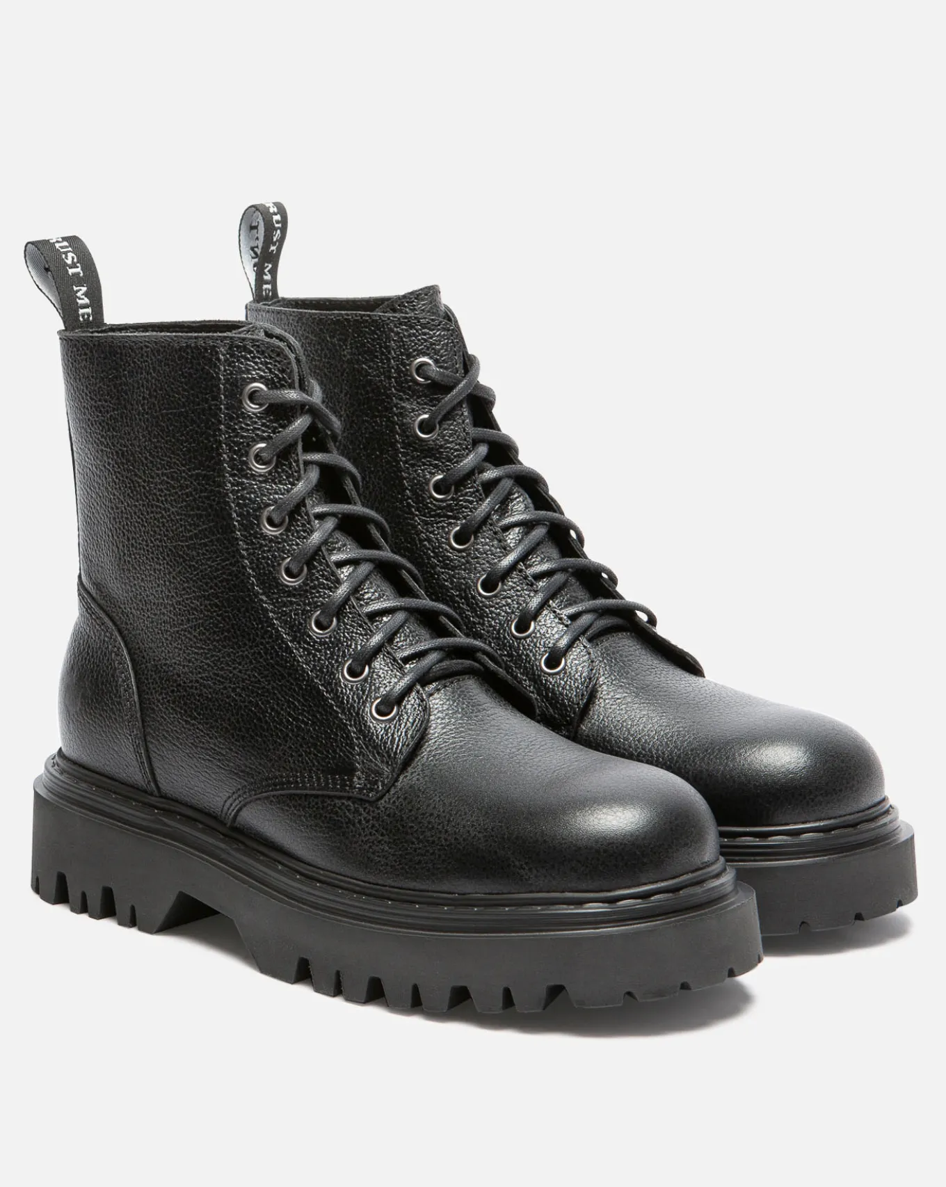 JOYCE K Bottines Chunky Cuir Noir Femme