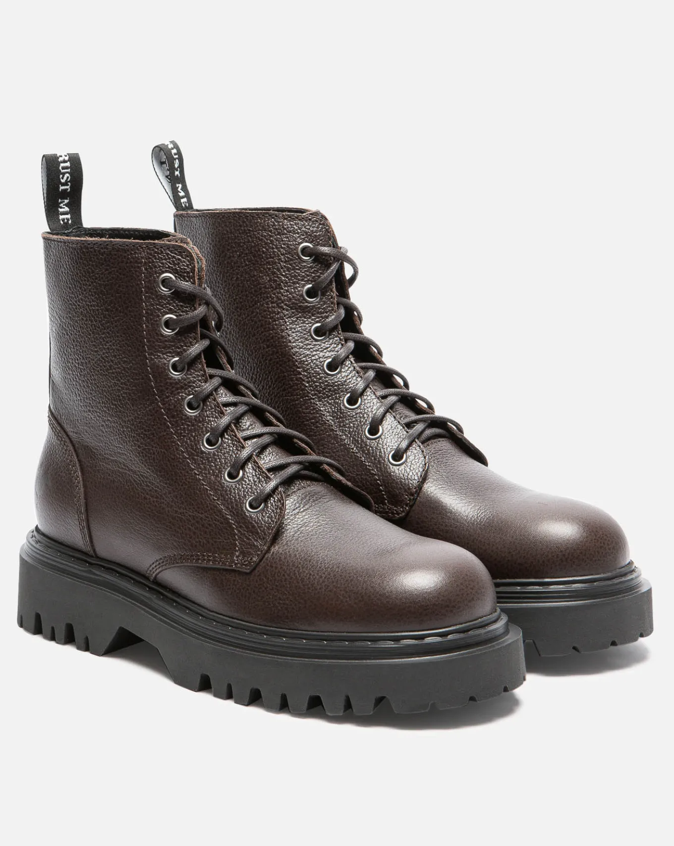 JOYCE K Bottines Chunky Cuir Marron Femme