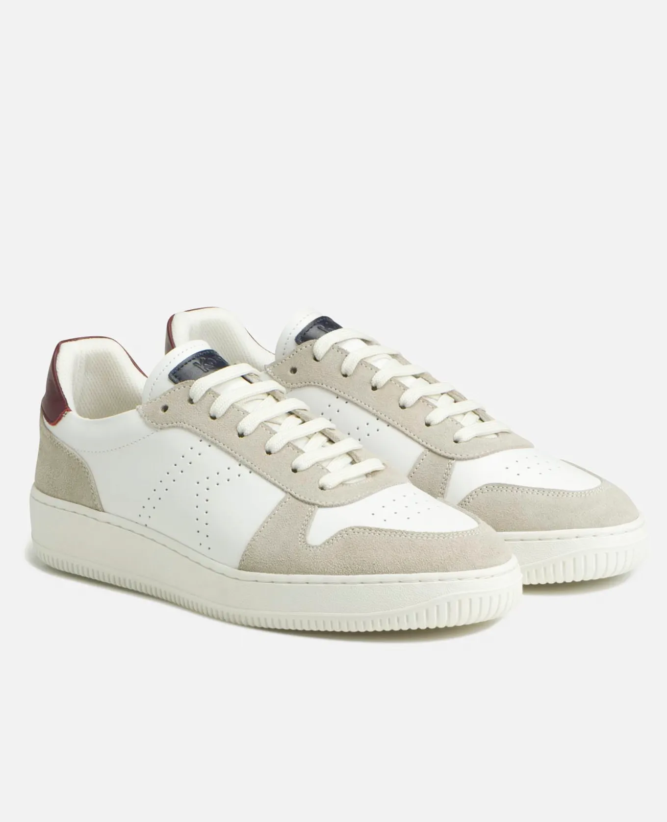 JUNE Sneakers Blanches Cuir Homme