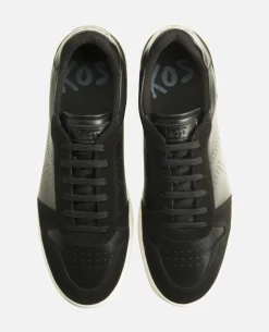 JUNE Sneakers Noires Cuir Homme