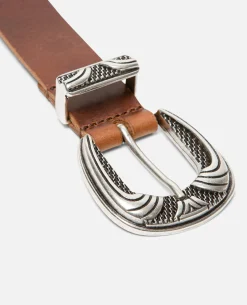 KEITH  Ceinture Made in France Cuir Tannage Végétal Noisette Mixte