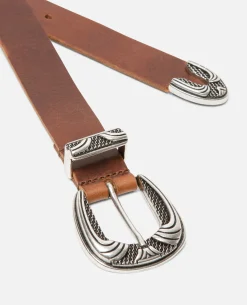 KEITH  Ceinture Made in France Cuir Tannage Végétal Noisette Mixte