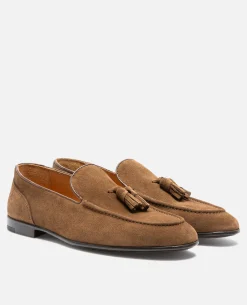 KOBE 5  Mocassin Croûte Velours Marron Homme