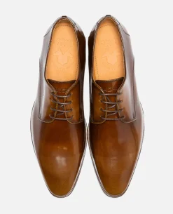 LARRY Derbies Cuir Marron Homme