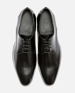 LARRY Derbies Cuir Noir Homme