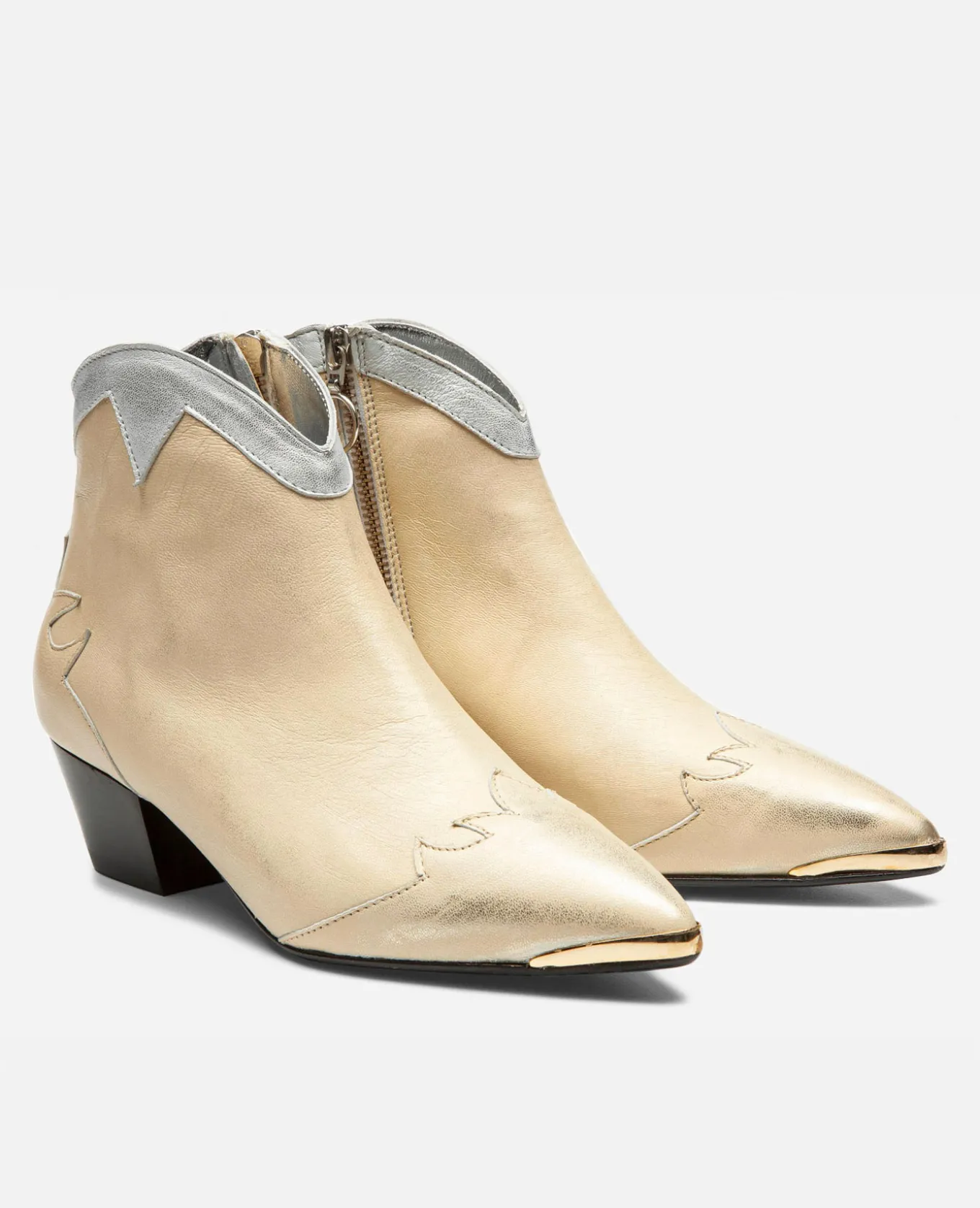 LUNA 61 Boots Cuir Doré Femme