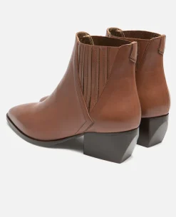 LYNA Chelsea boots Cuir Marron Femme