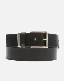 MICK Ceinture Made In France Cuir Tannage Végétal Noir Homme