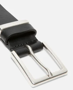 MICK  Ceinture Made In France Cuir Tannage Végétal Noir Homme