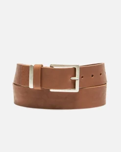 MICK Ceinture Made In France Cuir Tannage Végétal Tabac Homme