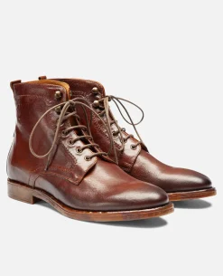 MILITANT 67  Bottines à Lacets Cuir Marron Homme