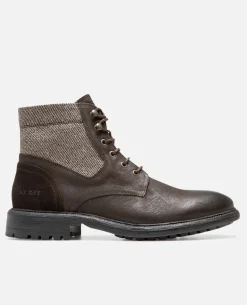 MYSTIK B VGT Boots cuir tannage végétal et textile chataigne
