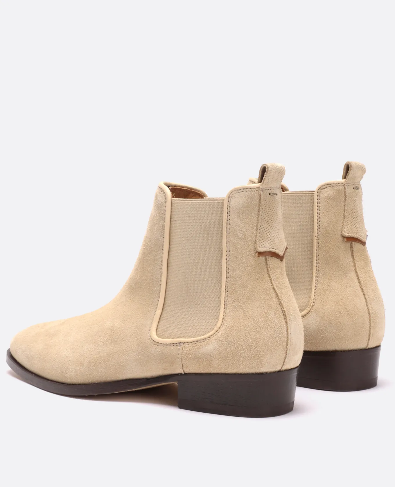 NANCY 5 Chelsea boots Croûte velours Beige Femme