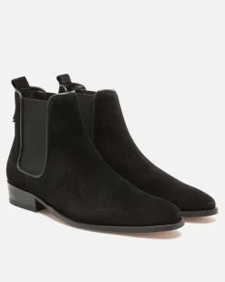 NANCY 5  Chelsea boots Croûte velours Noir Femme