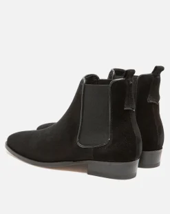 NANCY 5 Chelsea boots Croûte velours Noir Femme