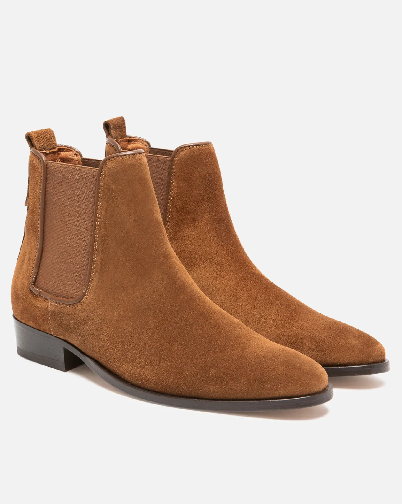 NANCY 5 Chelsea boots Croûte velours Marron Femme