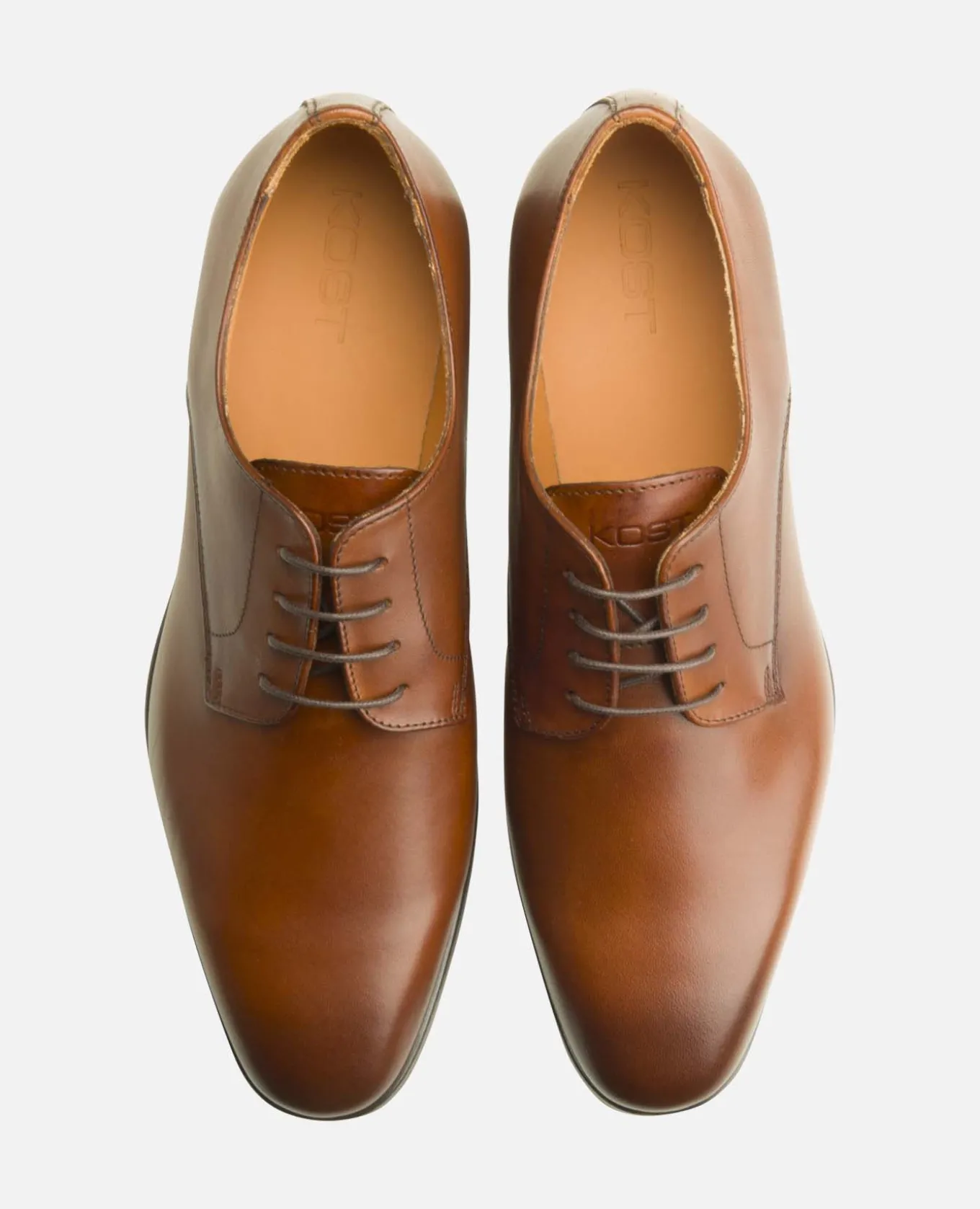 OUTSIDER Derbies Cuir Cognac Homme