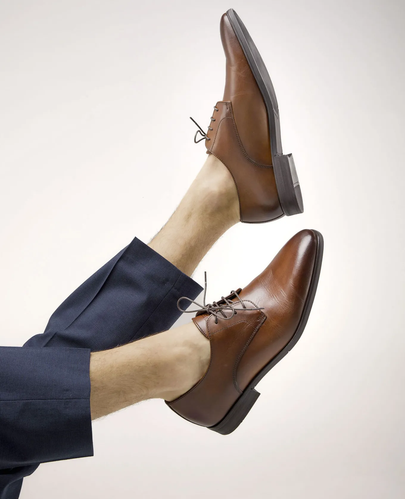 OUTSIDER Derbies Cuir Cognac Homme