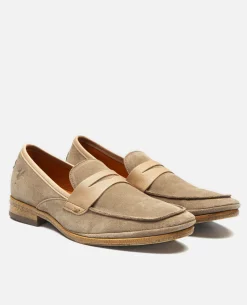 OXYGEN 5  Mocassins Croûte velours Marron Homme
