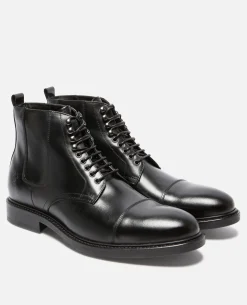 REFUSE 2  Boots Cuir Noir Homme