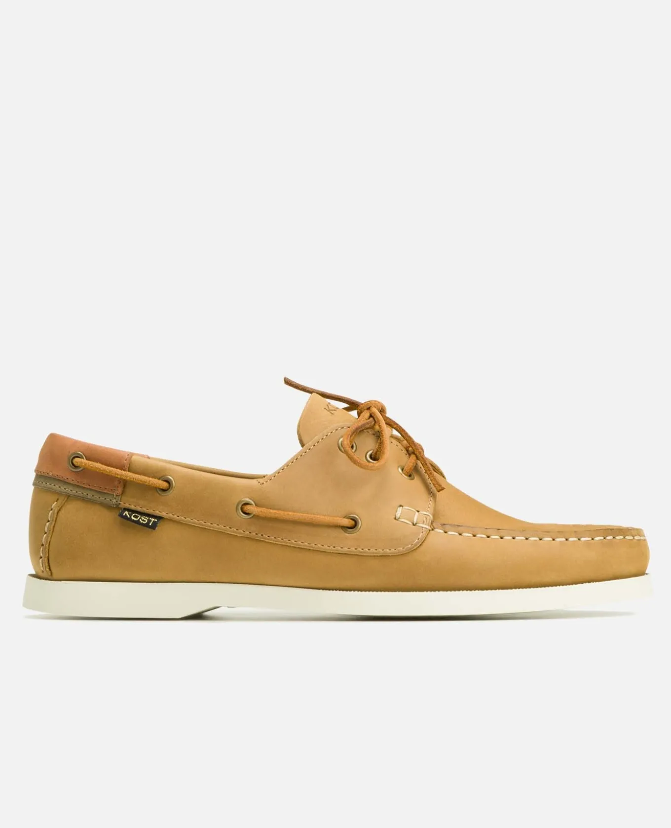 RIVIERA N BIO Chaussures bateau cuir nubuck Moutarde Homme