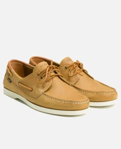 RIVIERA N BIO  Chaussures bateau cuir nubuck Moutarde Homme