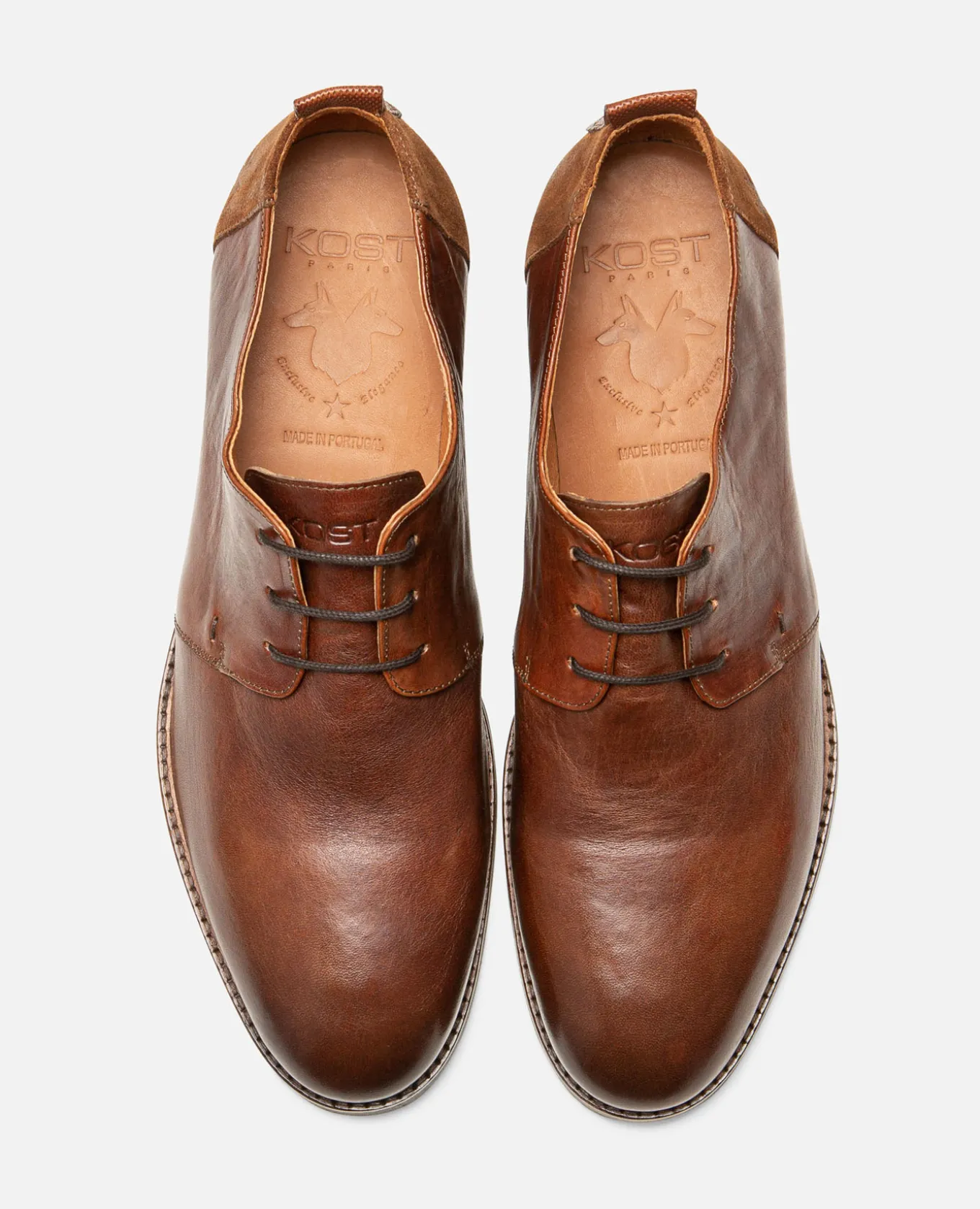 SANFORD 51 Derbies Cuir Marron Homme