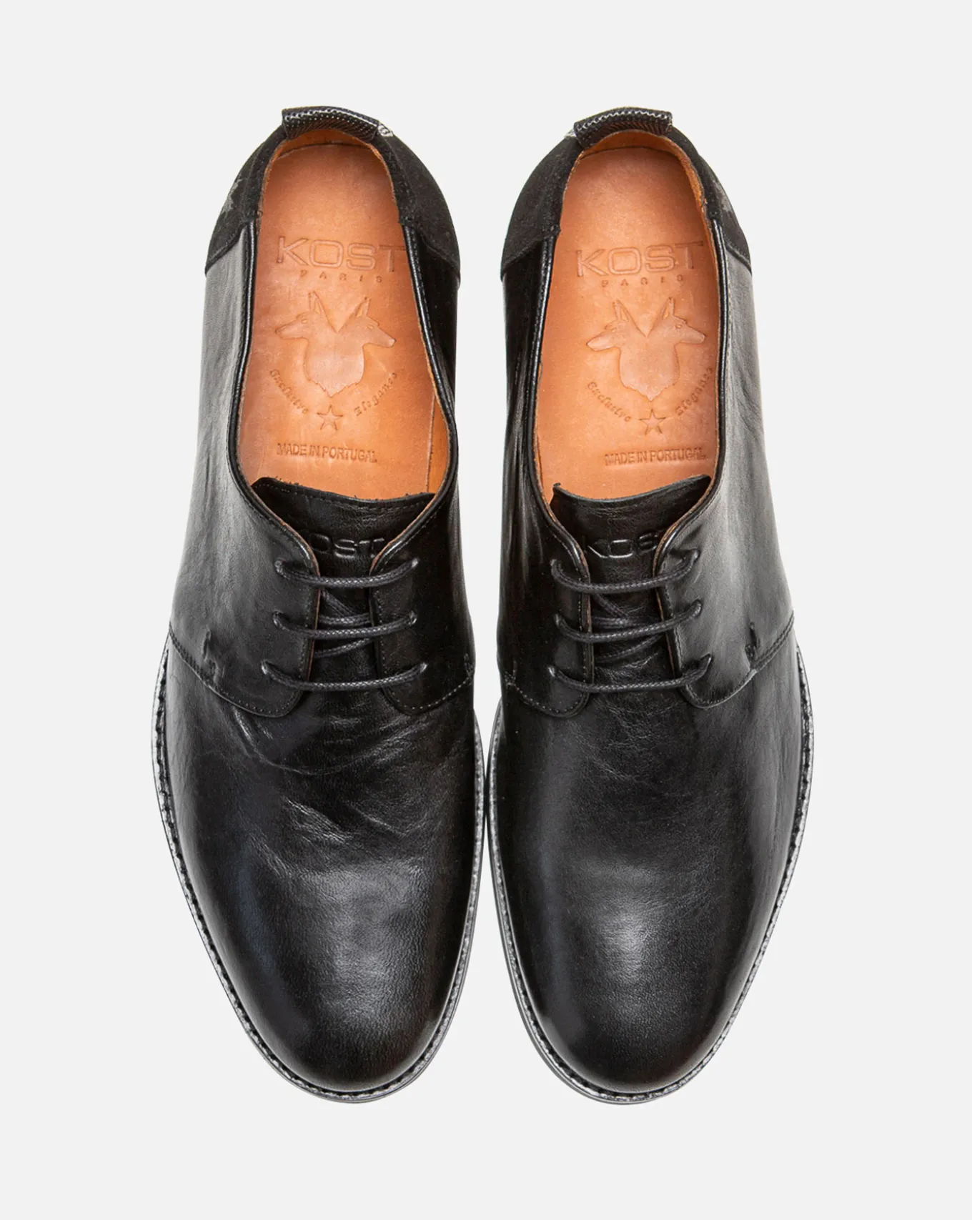 SANFORD 51 Derbies Cuir Noir Homme