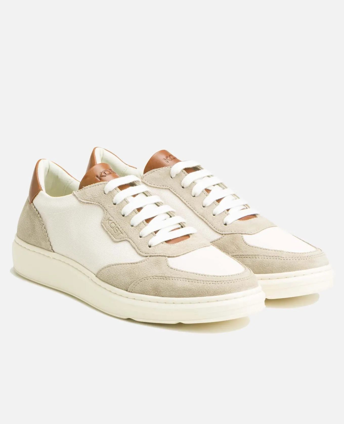 SNOOZE T Sneakers Croûte Velours Textile Gris Ecru Homme