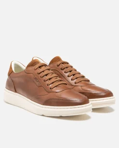 SNOOZE VGT  Sneakers cuir tannage végétal cognac