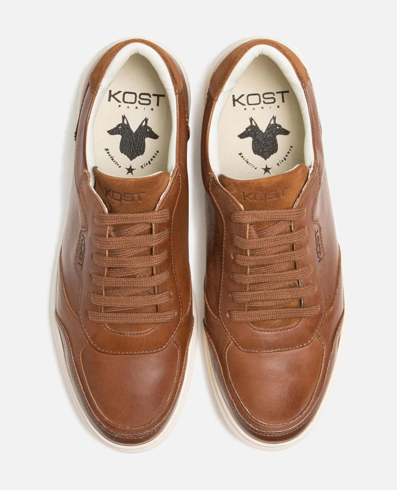 SNOOZE VGT Sneakers cuir tannage végétal cognac