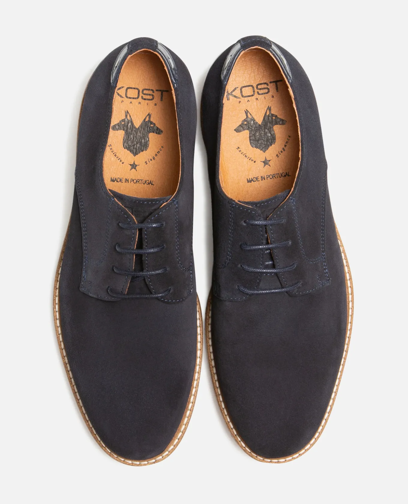 STEADY Derbies cuir suède marine