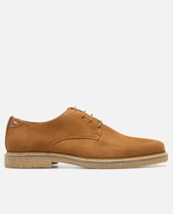 STEADY Derbies cuir suède cognac