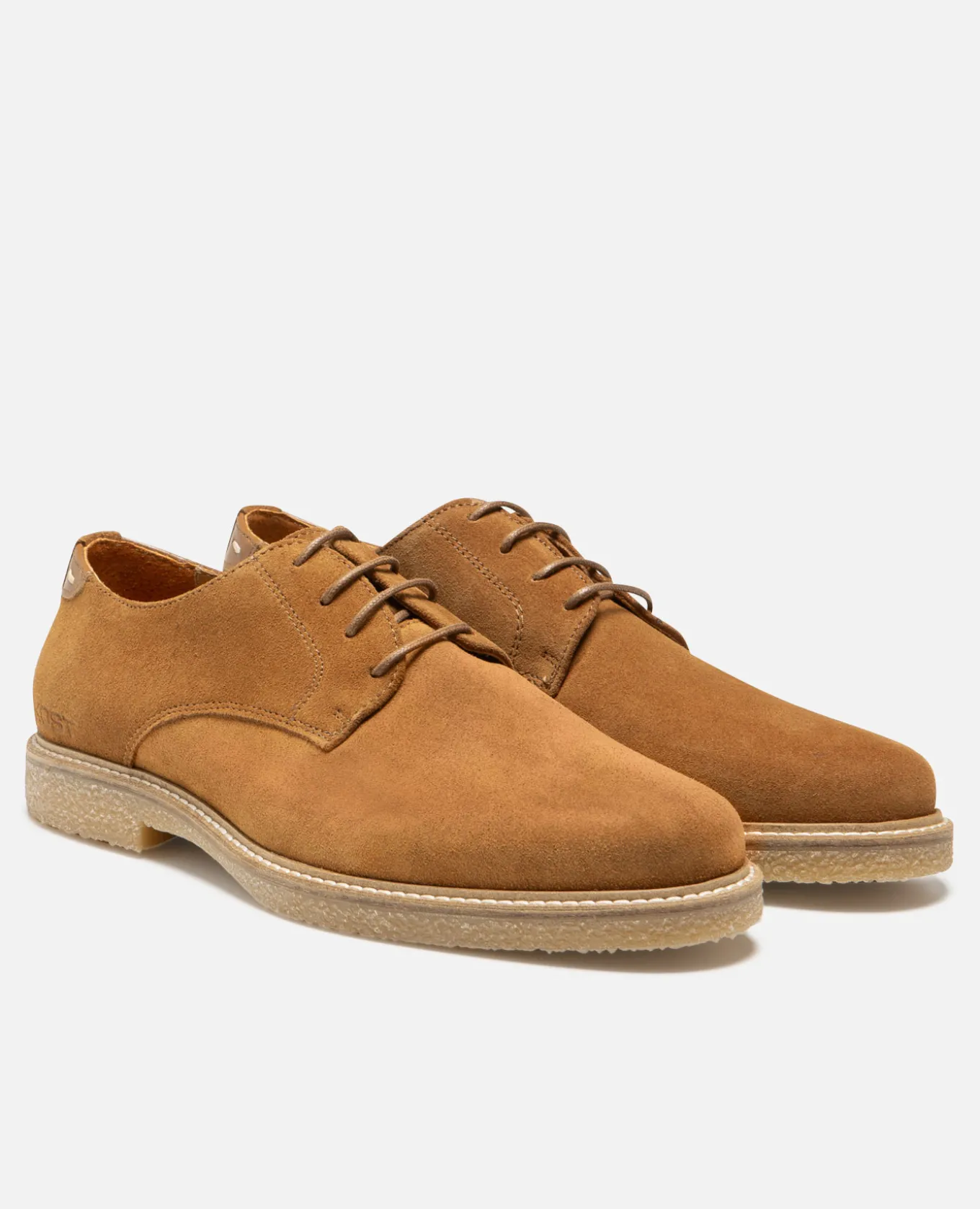 STEADY Derbies cuir suède cognac
