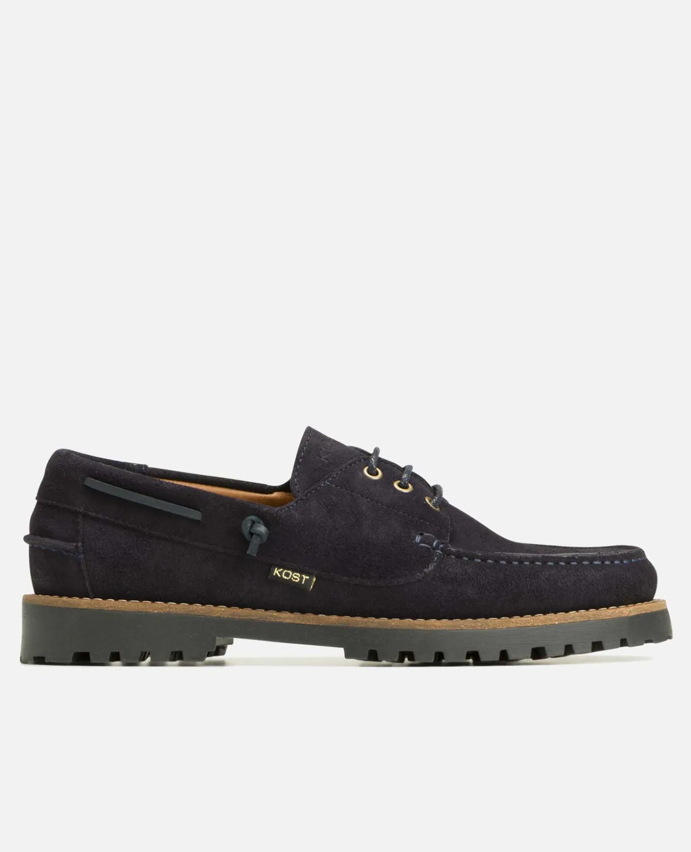 STONE V Chaussures Bateau Croûte Velours Marine Homme